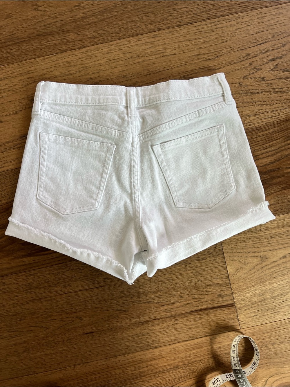 J. Crew White Denim Cutoff Shorts Size 25 - Picture 2 of 5